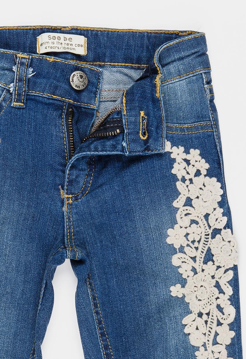 Soobe - Girls Straight Leg Jean Mid Blue