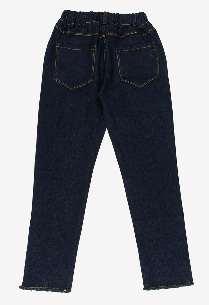 Pop Candy - Girls Printed  Jeans Blue