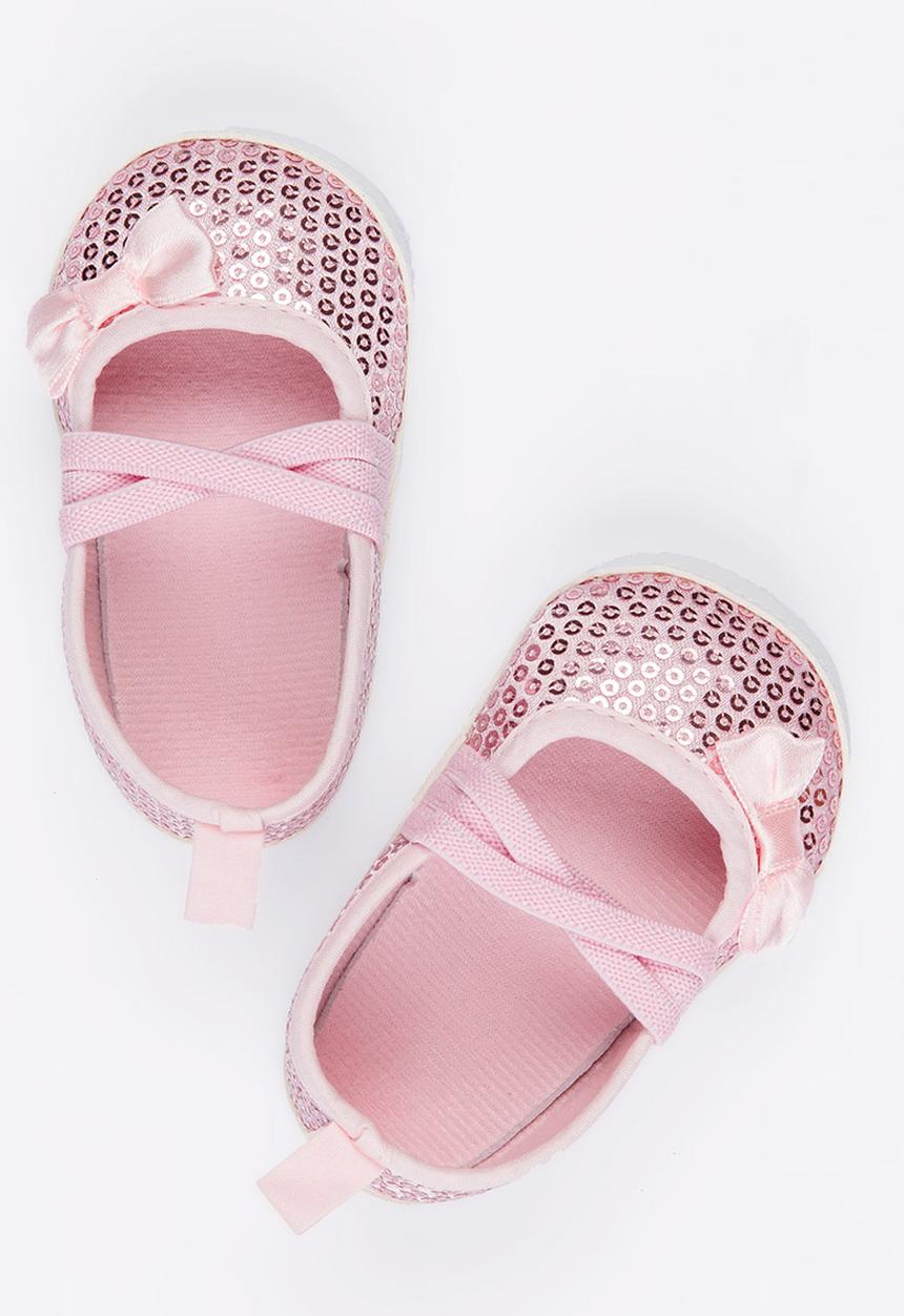 Pop Candy - Glitter Bow  Pump Mid Pink