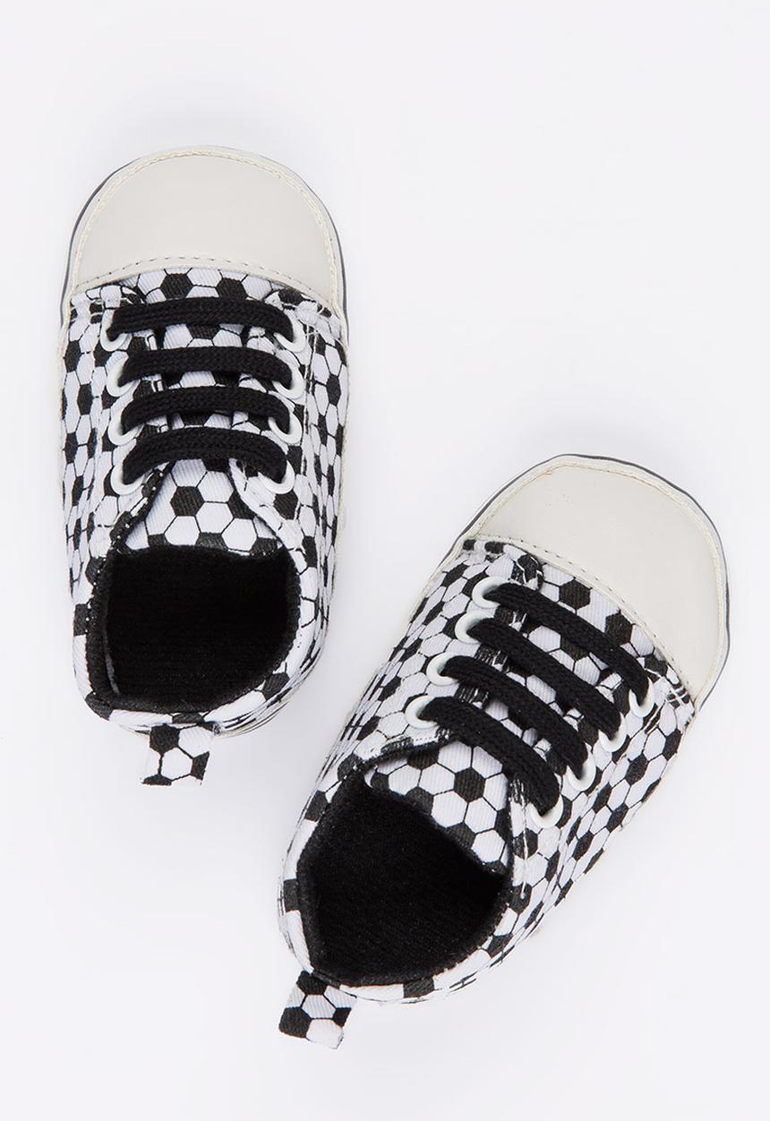 Pop Candy - Lace Up Sneaker Black and White