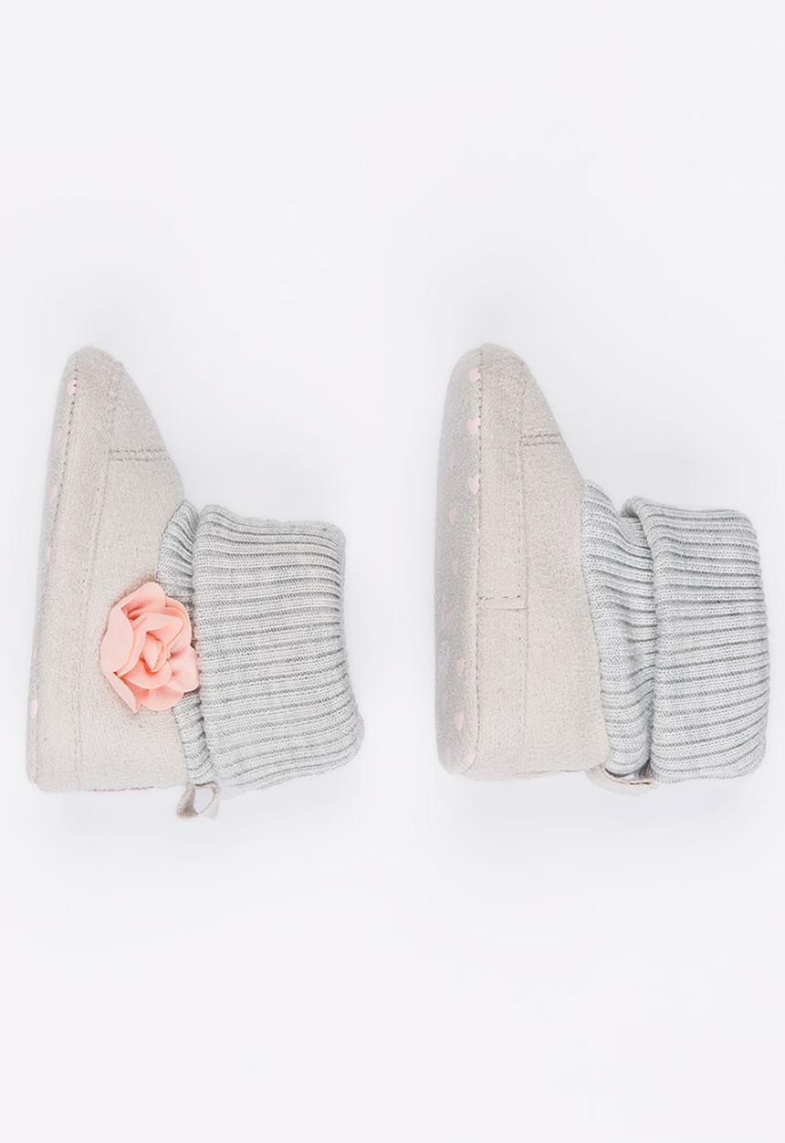 Pop Candy - Flower  Boot Grey
