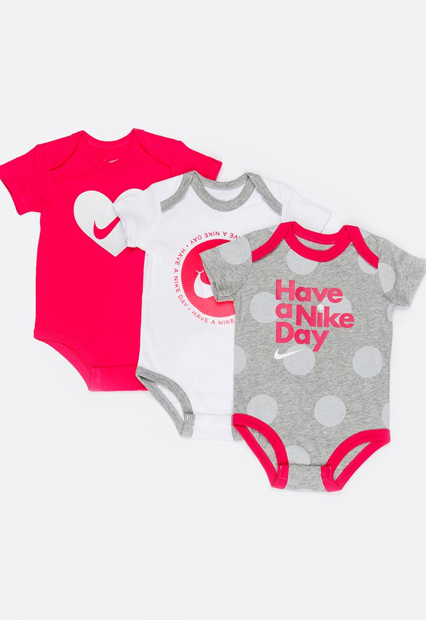 Nike - Nike 3 Piece Bodysuit Set Grey