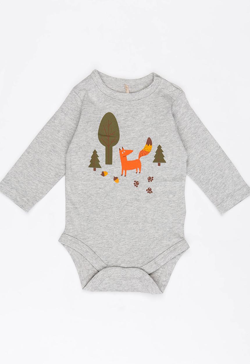 Soobe - Boys Printed Bodysuit Grey