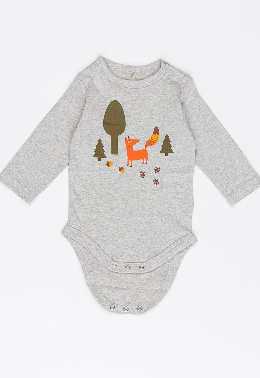 Soobe - Boys Printed Bodysuit Grey