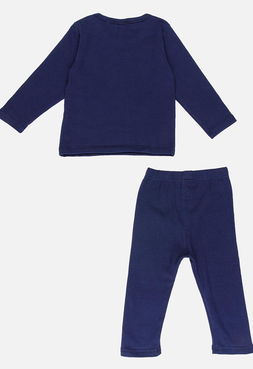 Pop Candy - Printed PJ Set Navy