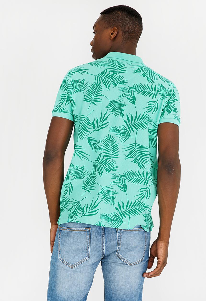 STYLE REPUBLIC - Tropic Print Golfer Green