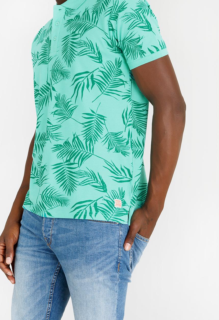 STYLE REPUBLIC - Tropic Print Golfer Green