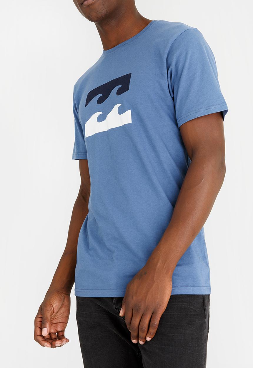 Billabong  - Team Wave Printed Tee Mid Blue