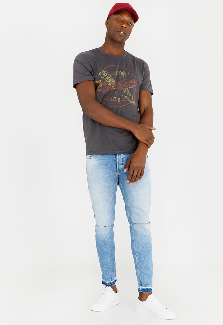 Jack & Jones - Electic Crew T-Shirt Grey