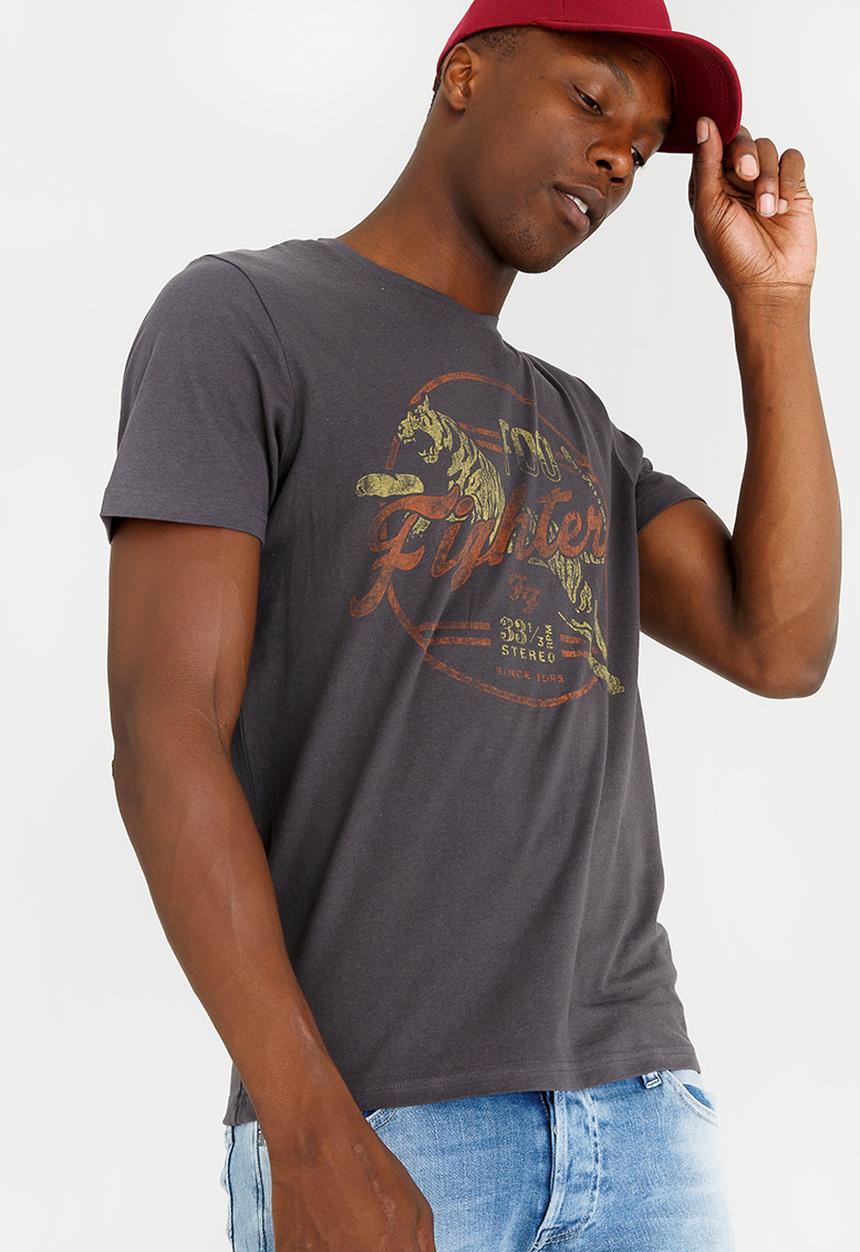 Jack & Jones - Electic Crew T-Shirt Grey