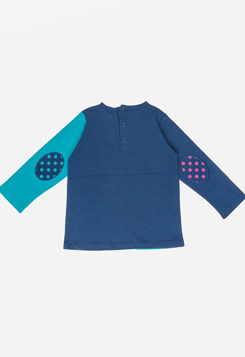 Soobe - Girls Printed Long Sleeve Tee Mid Blue