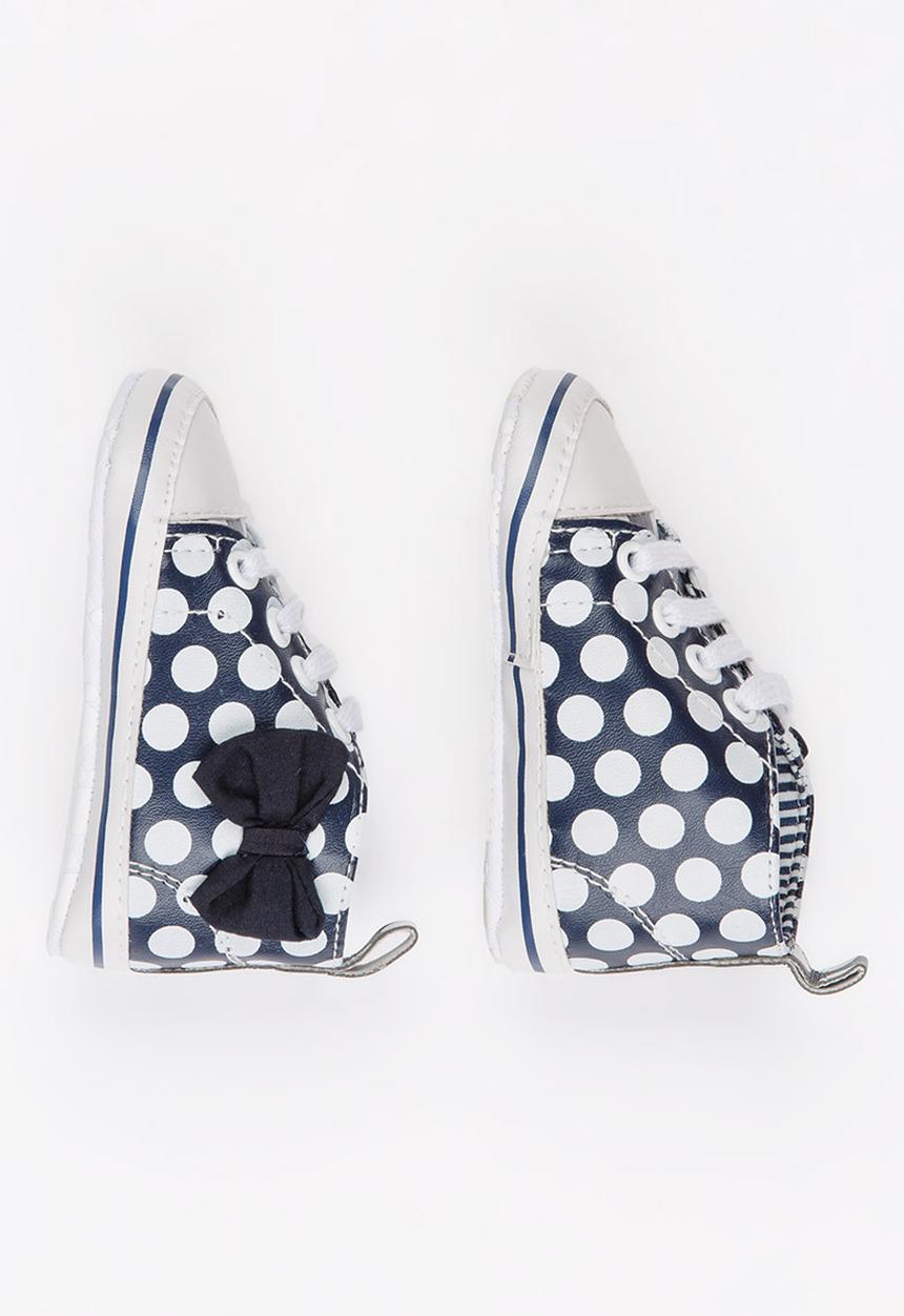 Pop Candy - Polka Dot Lace Up Sneaker Blue