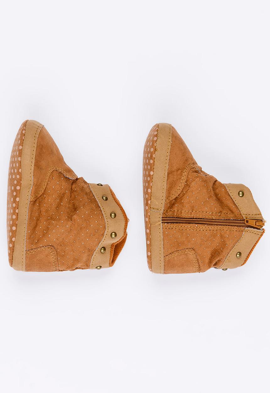 Pop Candy - Studded   Boots Tan