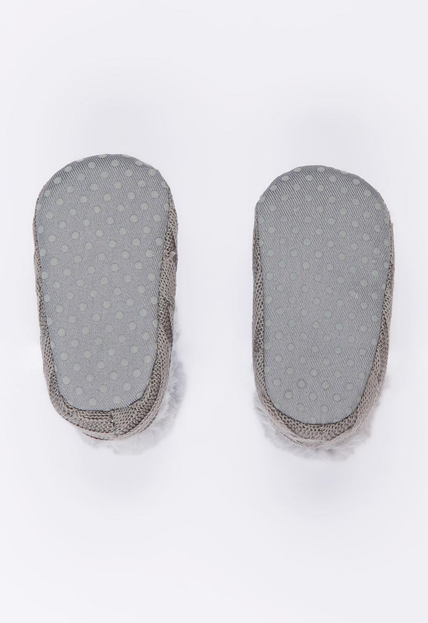Pop Candy - Boots with Fluffy Lining Grey