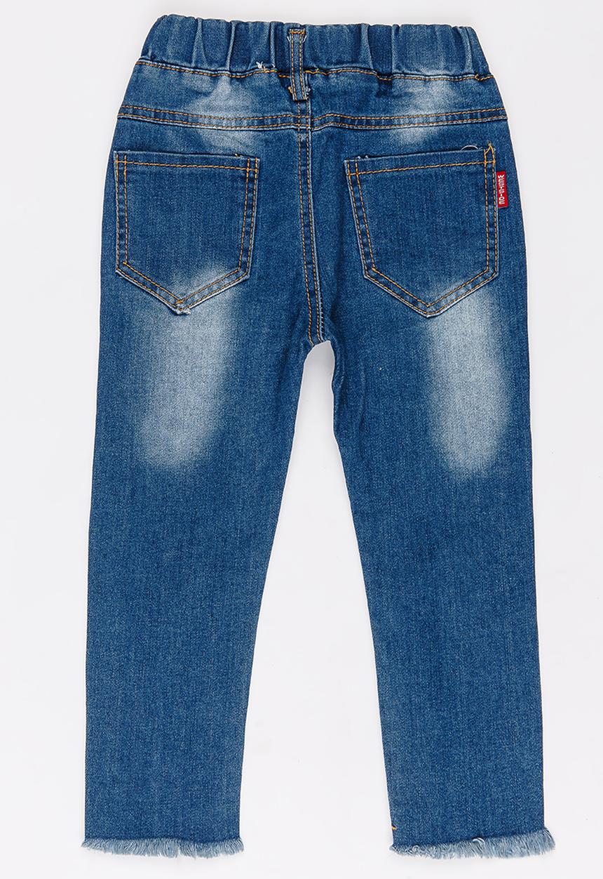 Pop Candy - Girls Embroidered Jeans Blue