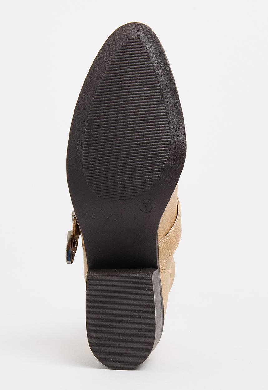 Jada - Western Ankle Boots Beige