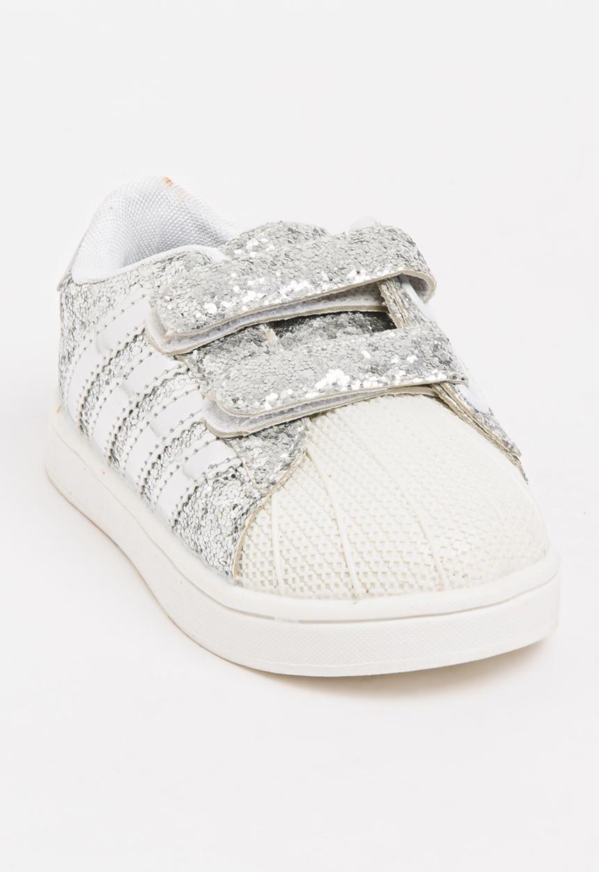 Pop Candy - Velcro Strap Sneaker Silver