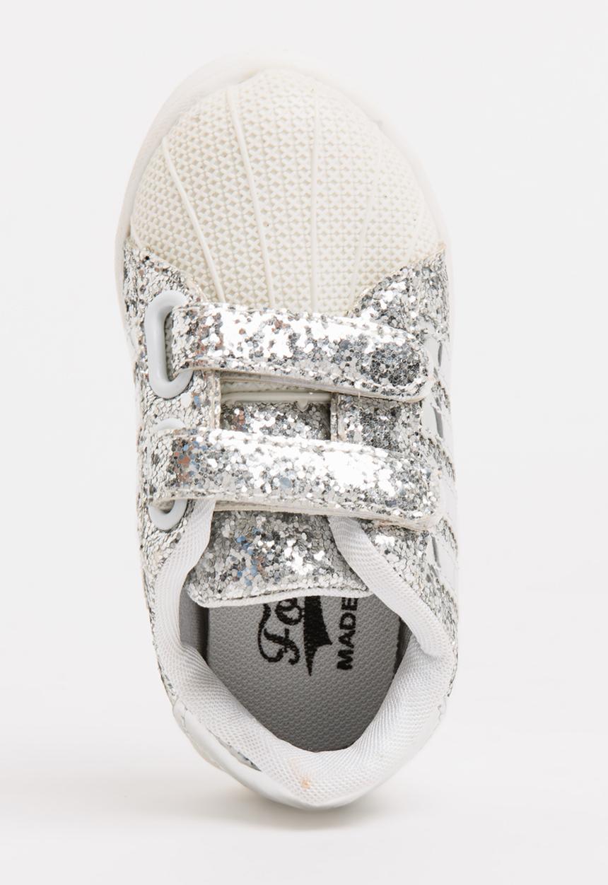 Pop Candy - Velcro Strap Sneaker Silver