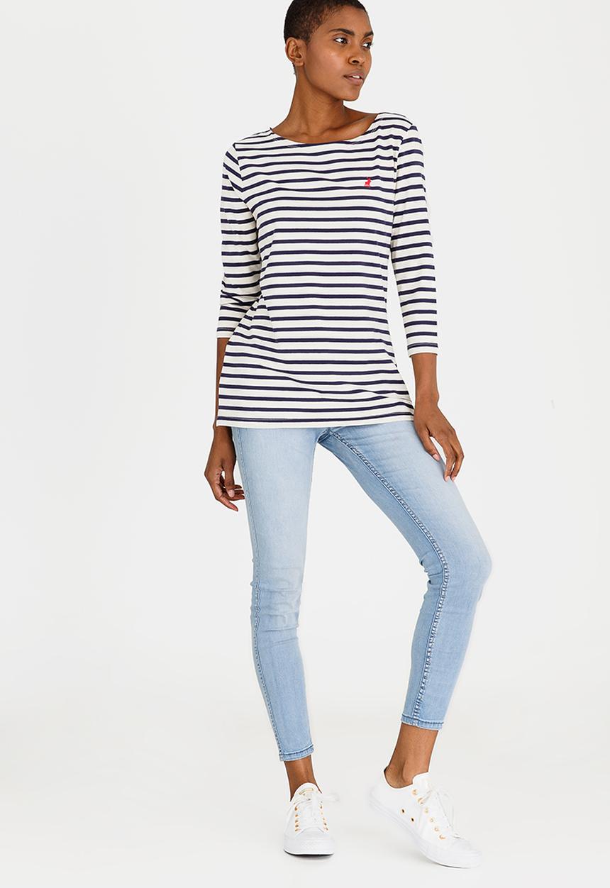 POLO - Katy Striped Tee Navy
