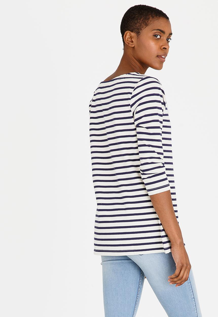 POLO - Katy Striped Tee Navy
