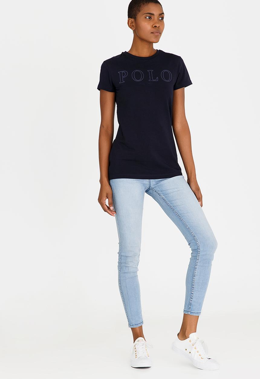 POLO - Cara Logo Printed Tee Navy
