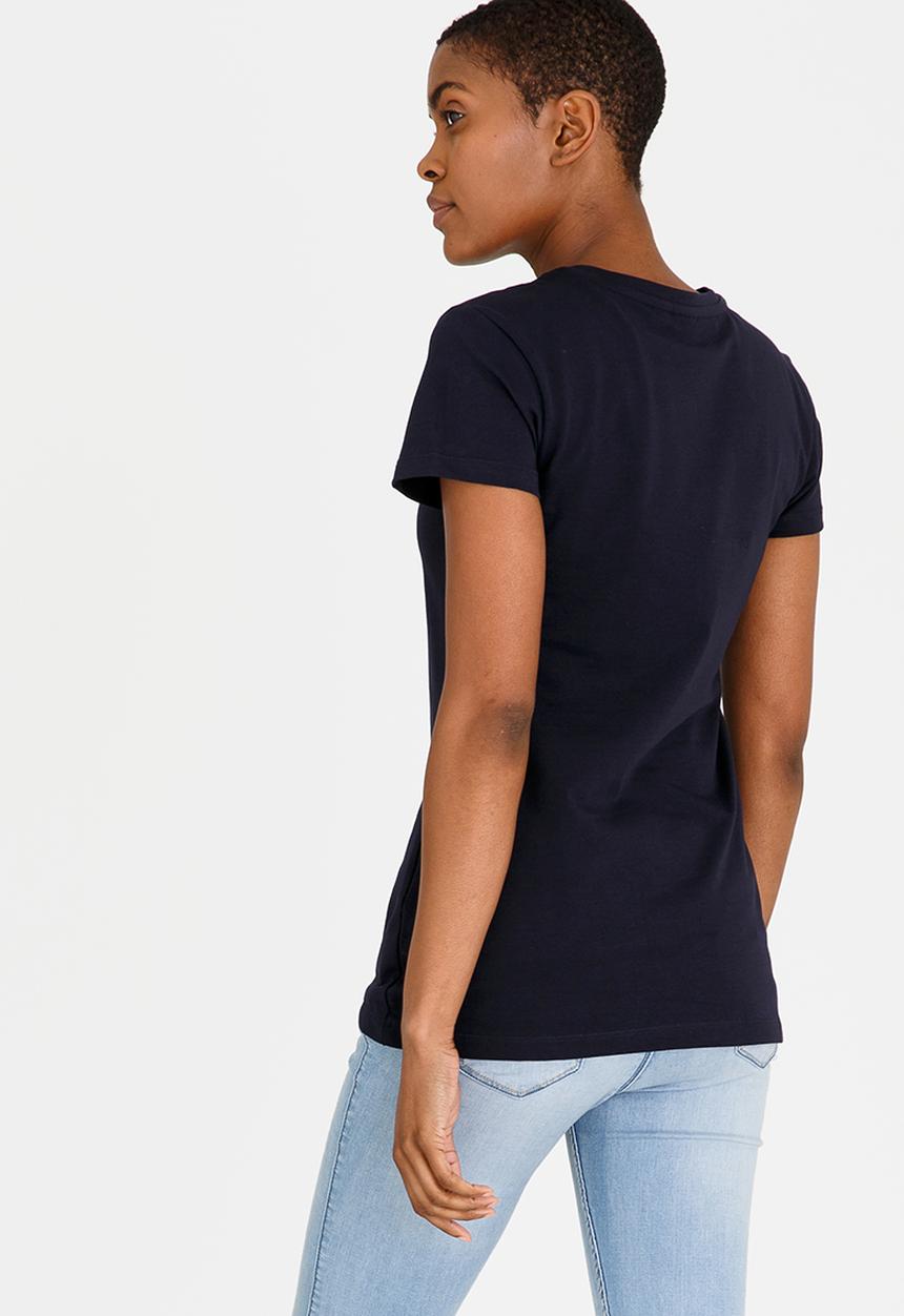 POLO - Cara Logo Printed Tee Navy