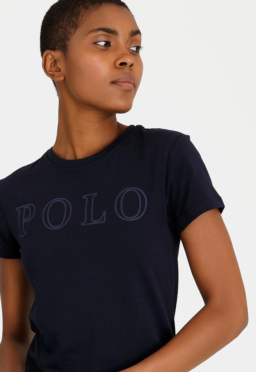 POLO - Cara Logo Printed Tee Navy