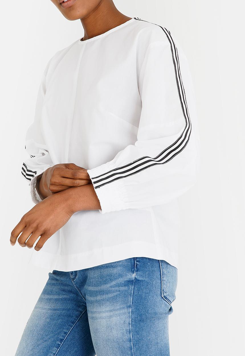 STYLE REPUBLIC - Structured Athleisure Blouse White