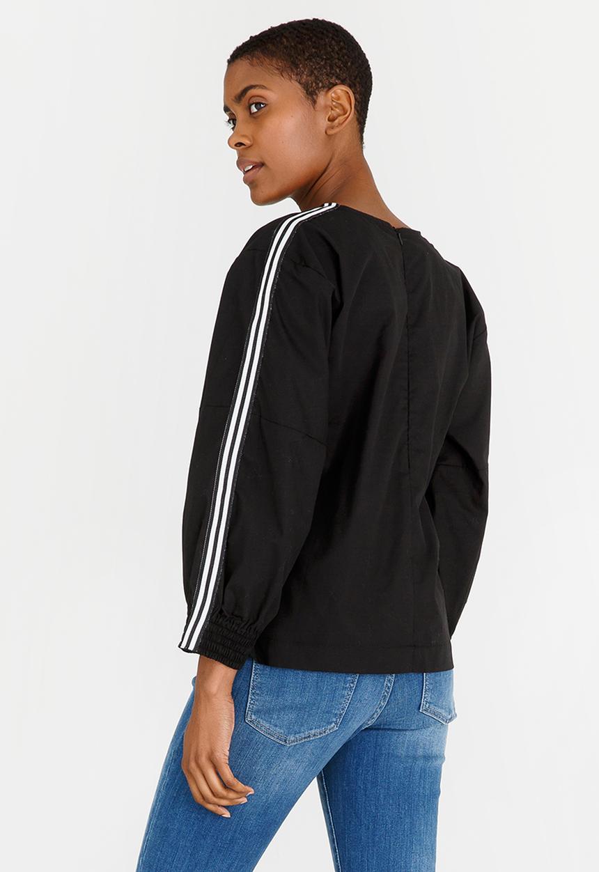 STYLE REPUBLIC - Structured Athleisure Blouse Black