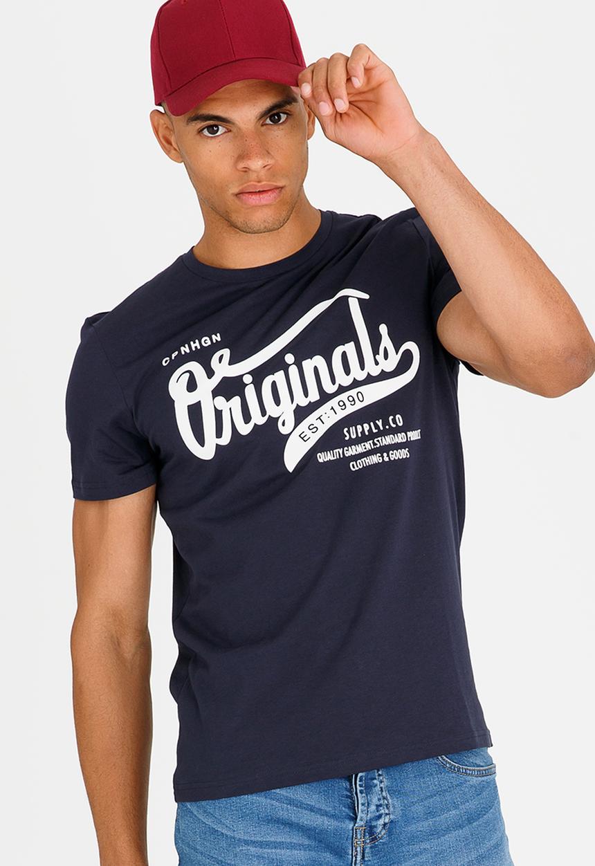 Jack & Jones - JorHills Crew T-Shirt Navy