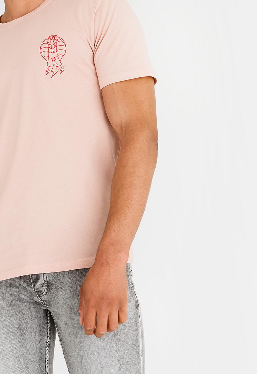 Only & Sons - Fire Red Crew Neck Tee Cerise Pink