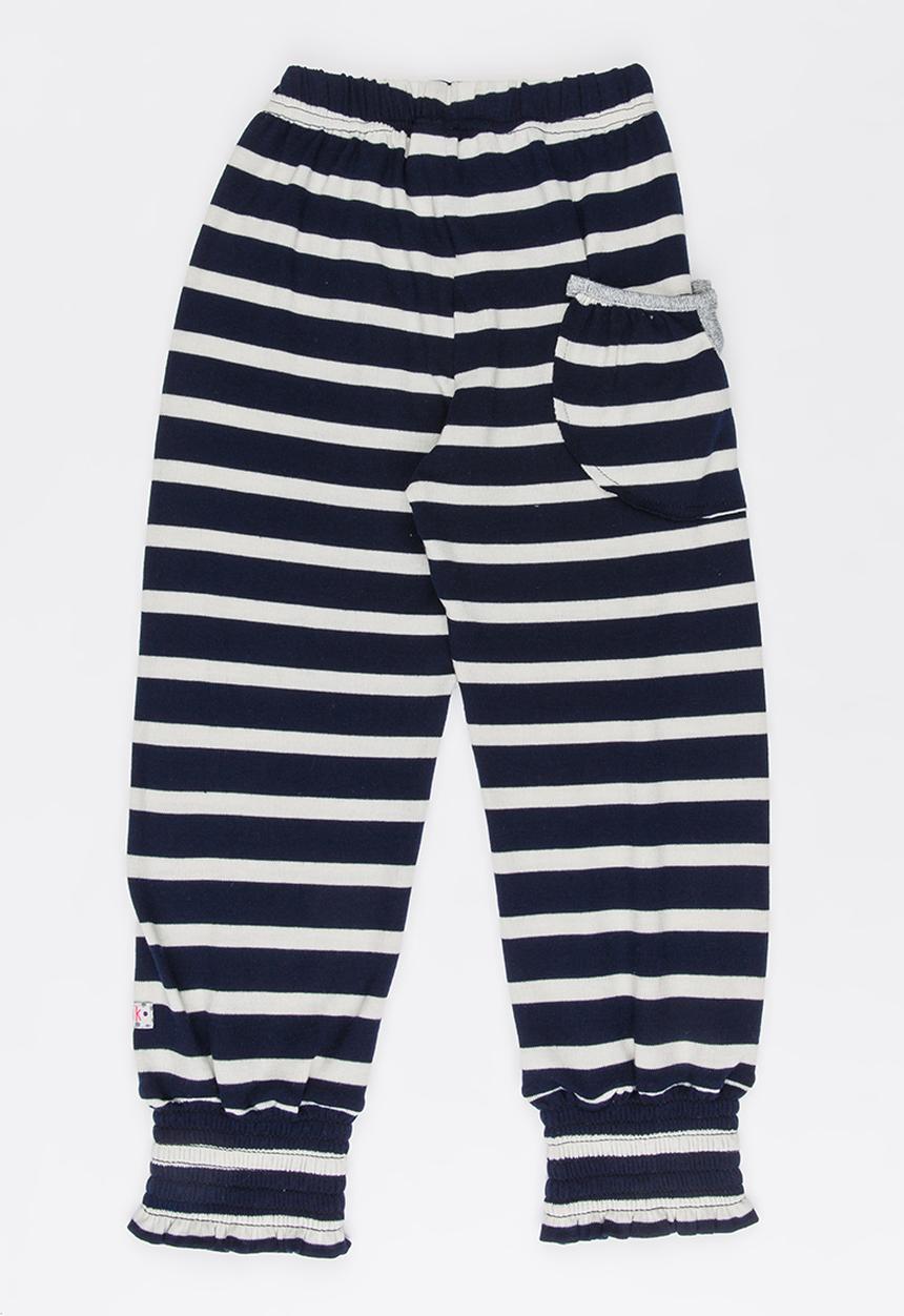 Eco Punk - Girls Pants With Cuff Navy