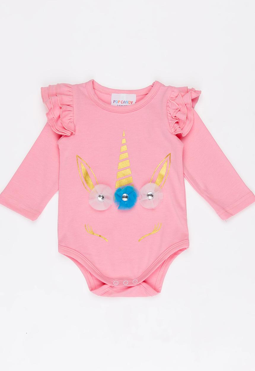 Pop Candy - Printed Bodysuit Pale Pink