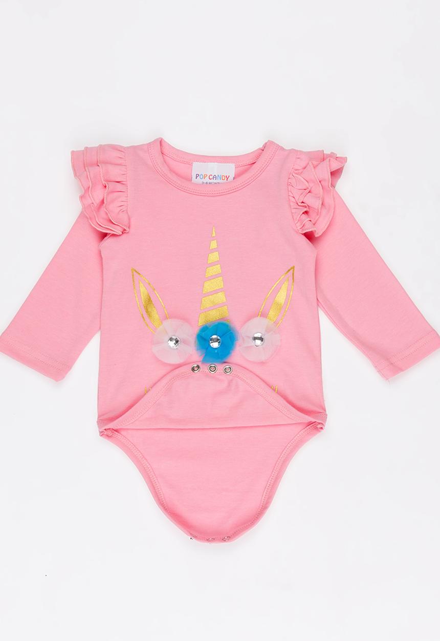 Pop Candy - Printed Bodysuit Pale Pink