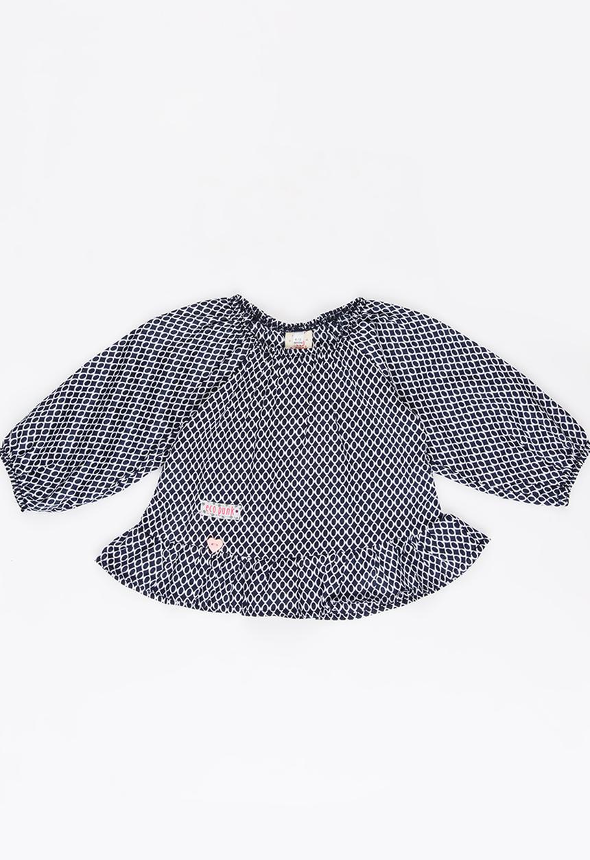 Eco Punk - Peasant Blouse Navy