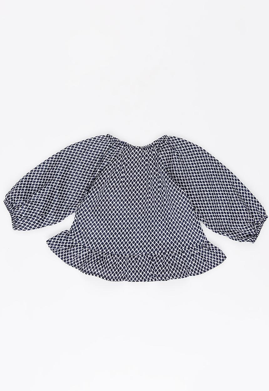 Eco Punk - Peasant Blouse Navy