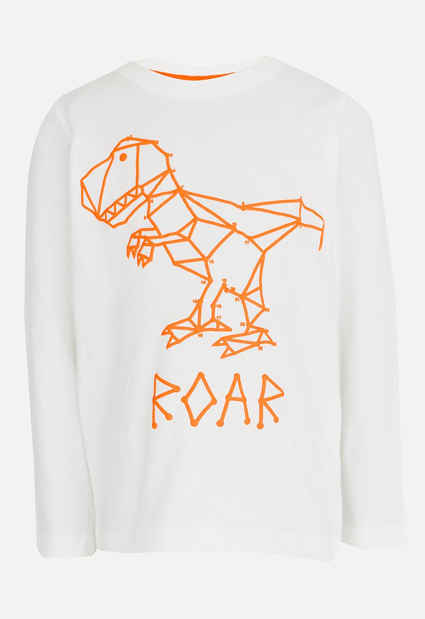 Pop Candy - Boys Printed  Long Sleeve Tee White