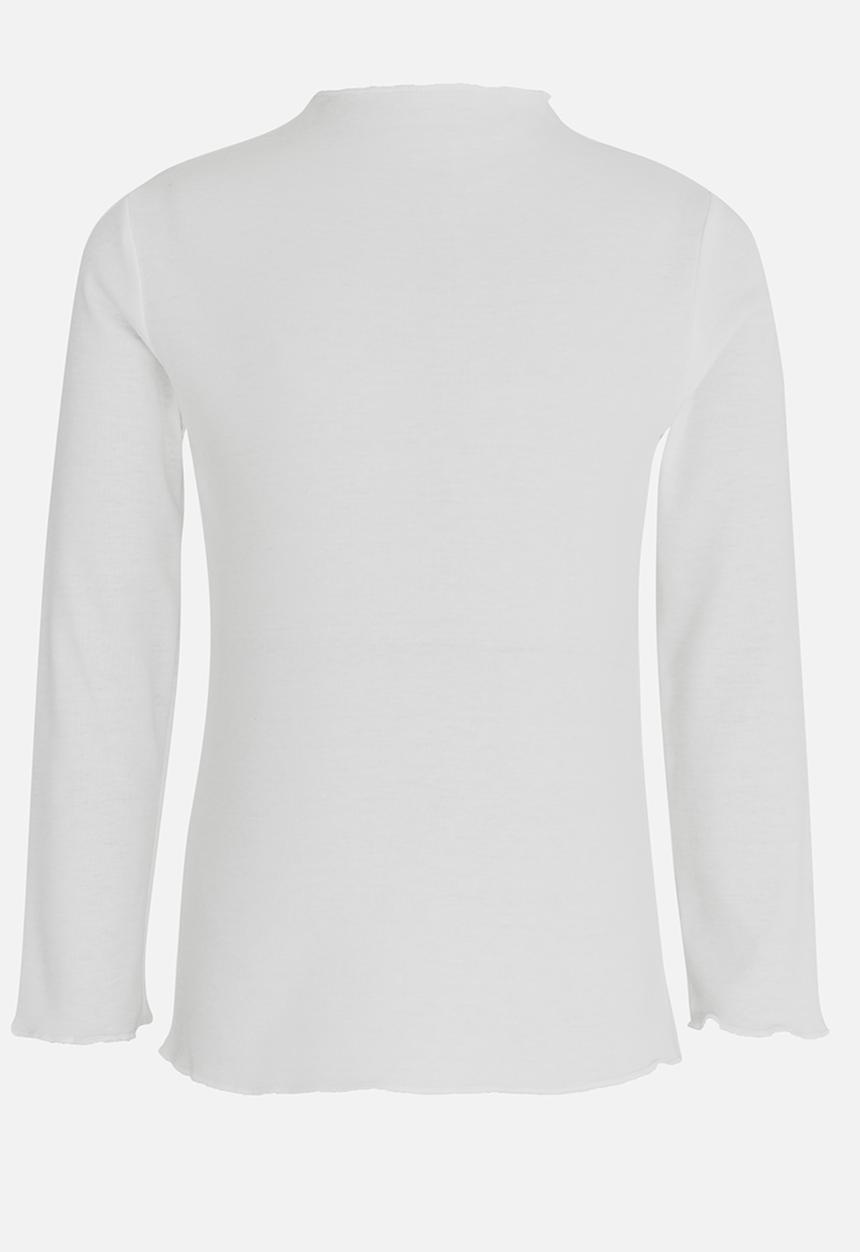 Pop Candy - Long Sleeve Polo Neck White