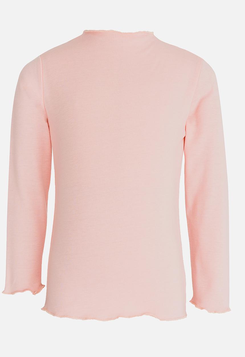 Pop Candy - Long Sleeve Polo Neck Mid Pink