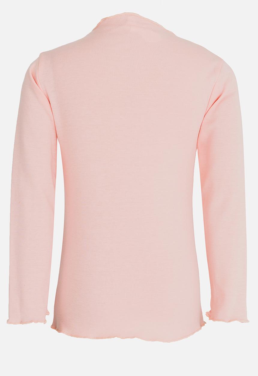 Pop Candy - Long Sleeve Polo Neck Mid Pink