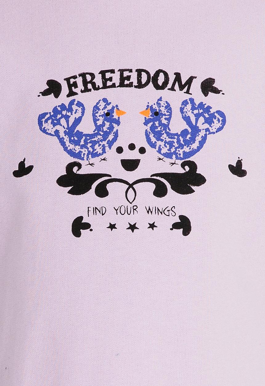 Soobe - Girls Printed Sweater Pale Purple