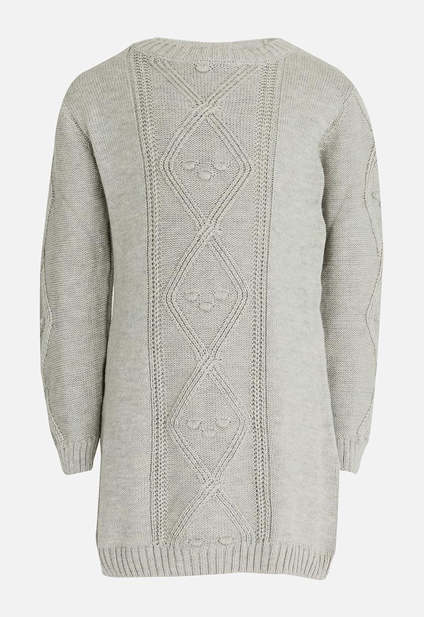 Soobe - Girls Knitted Dress Grey