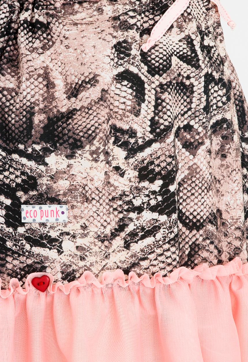 Eco Punk - Girls Skirt With Mesh Frill Multi-colour