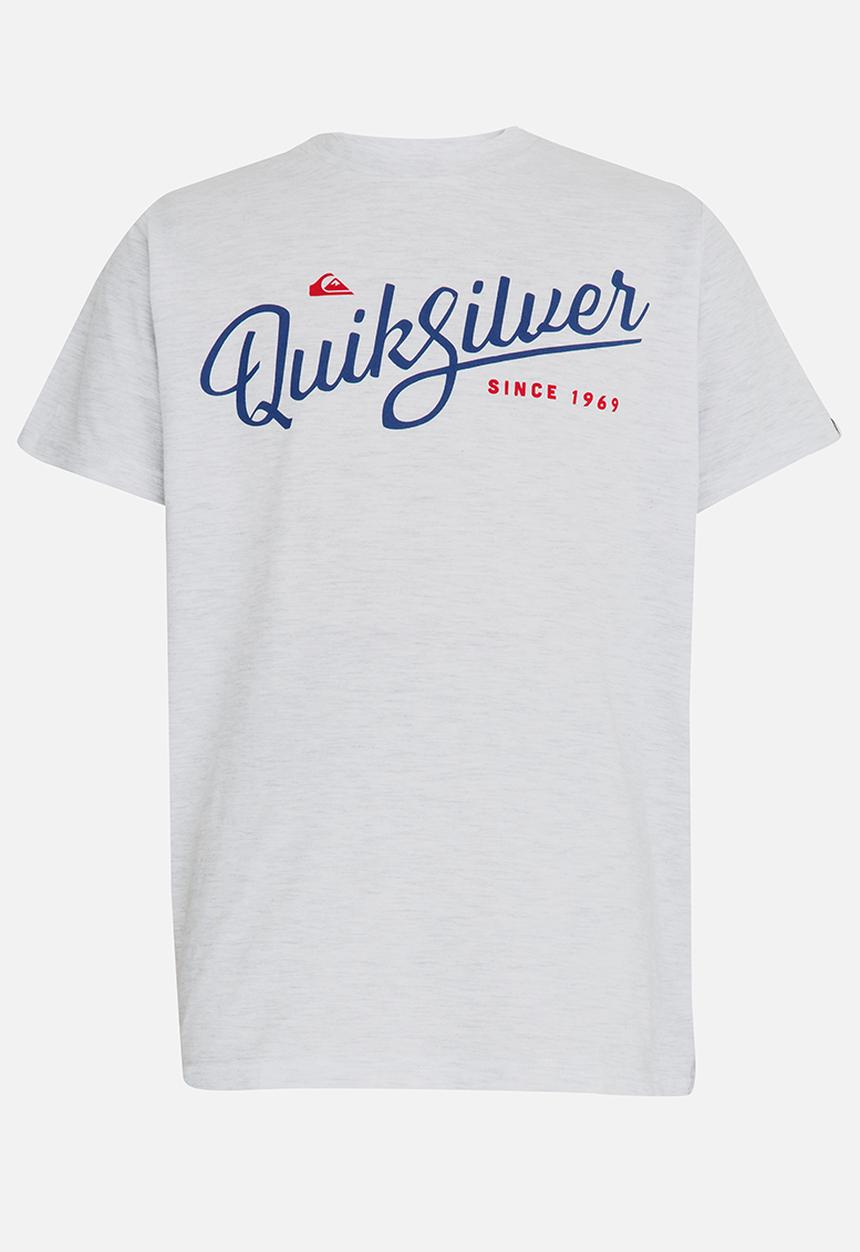 Quiksilver - Radio Song Short Sleeve Classic Fit Tee Pale Grey