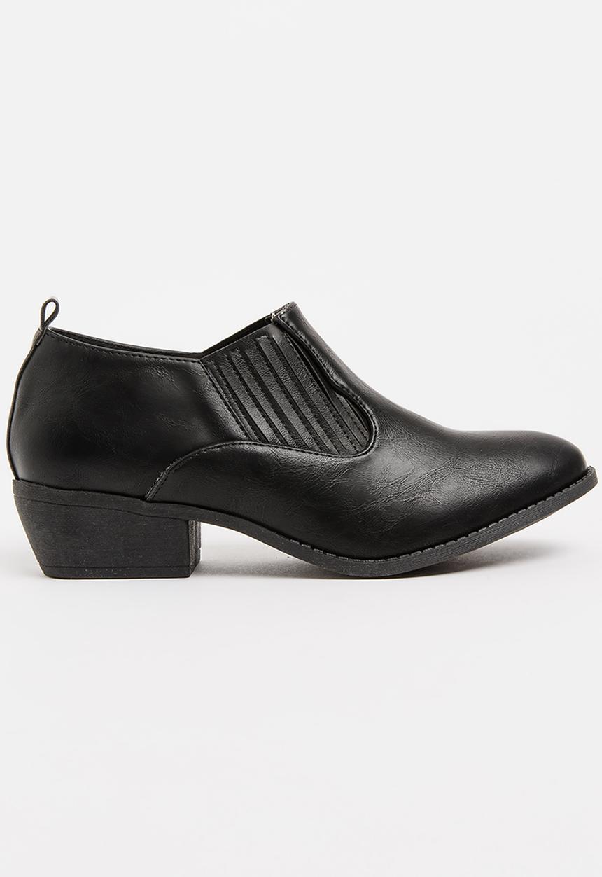 Jada - Elastic Detail Ankle Boots - black