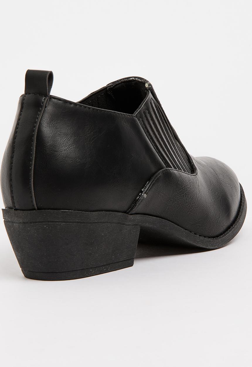 Jada - Elastic Detail Ankle Boots - black