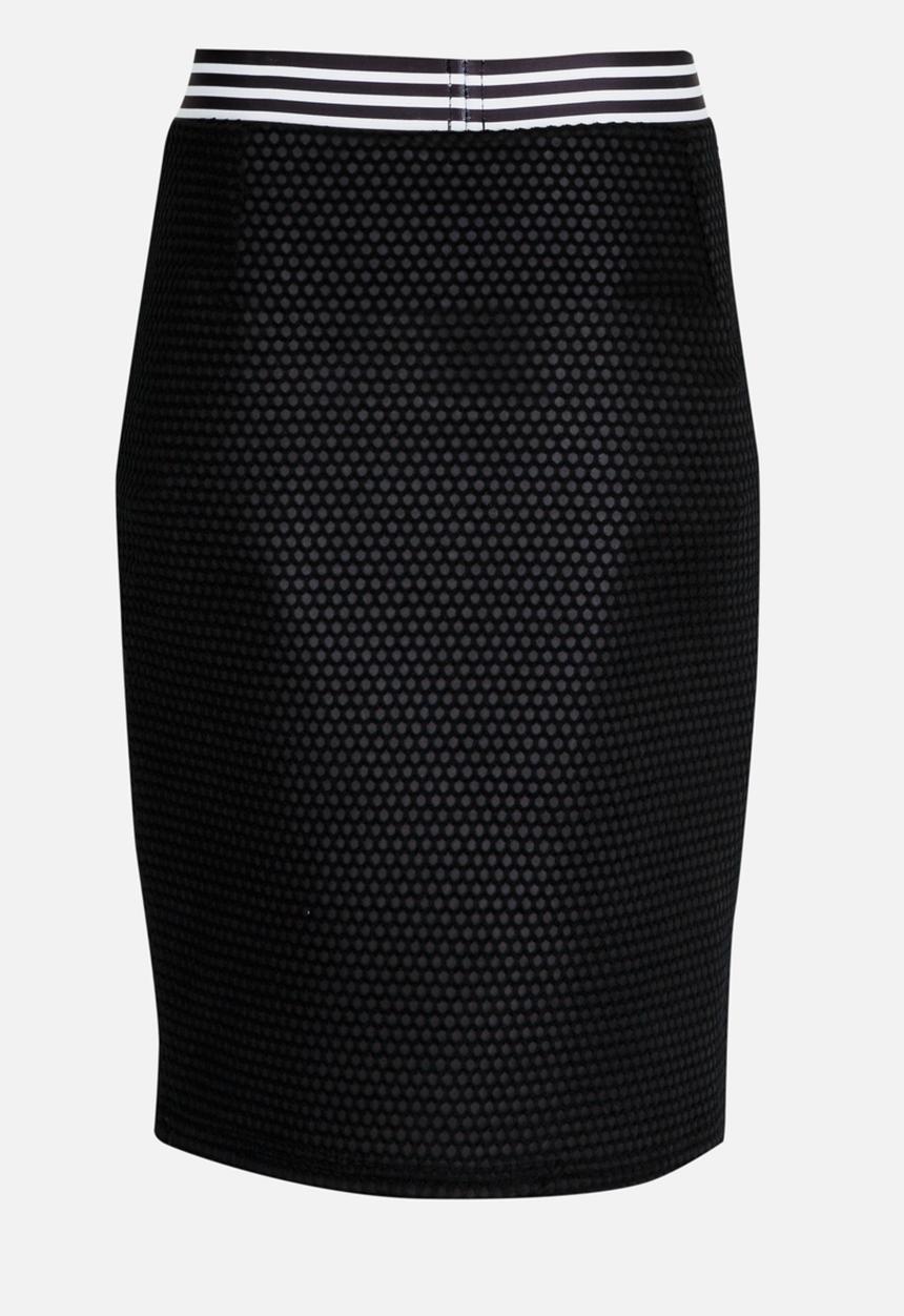Rebel Republic - Mesh Pencil Skirt Black and White