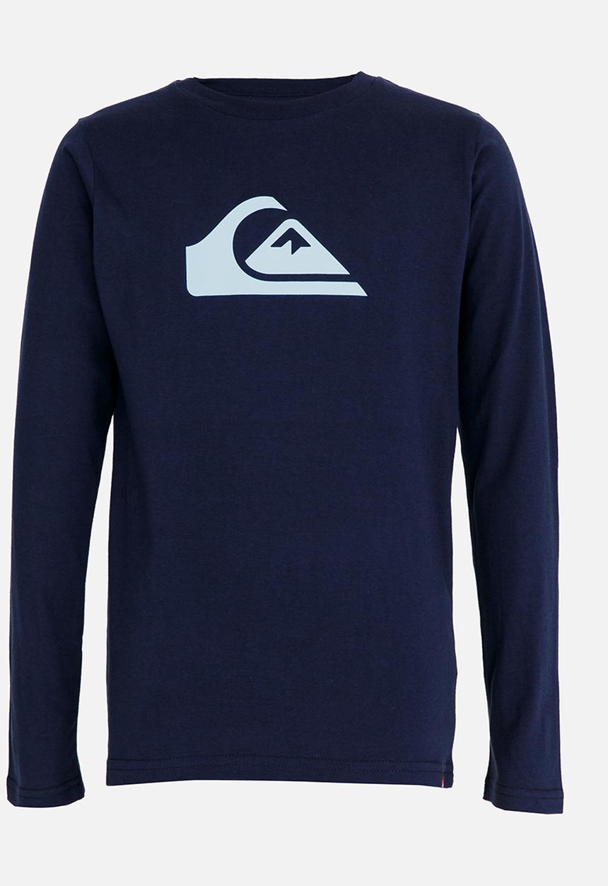 Quiksilver - Rhys Logo Long Sleeve Classic Fit Tee Navy