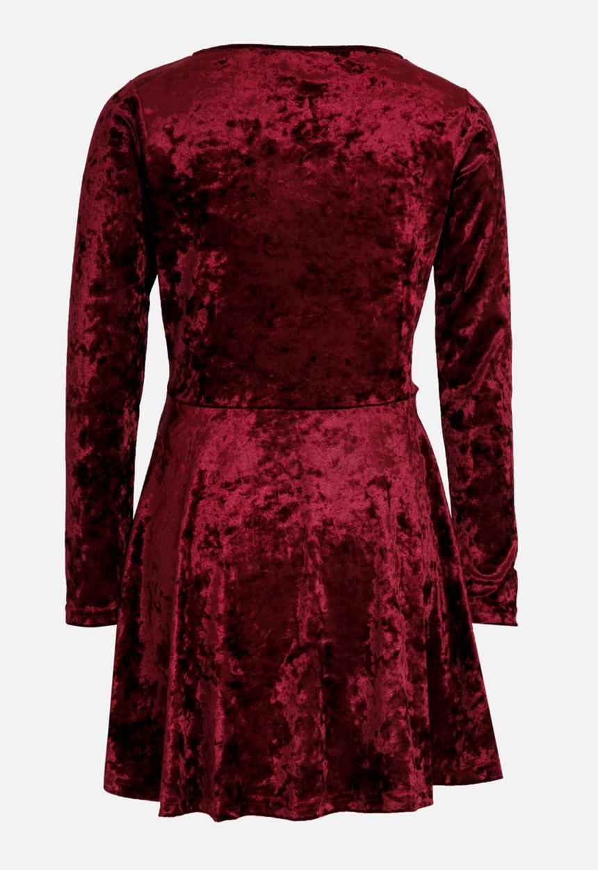 Rebel Republic - Velour Dress Burgundy