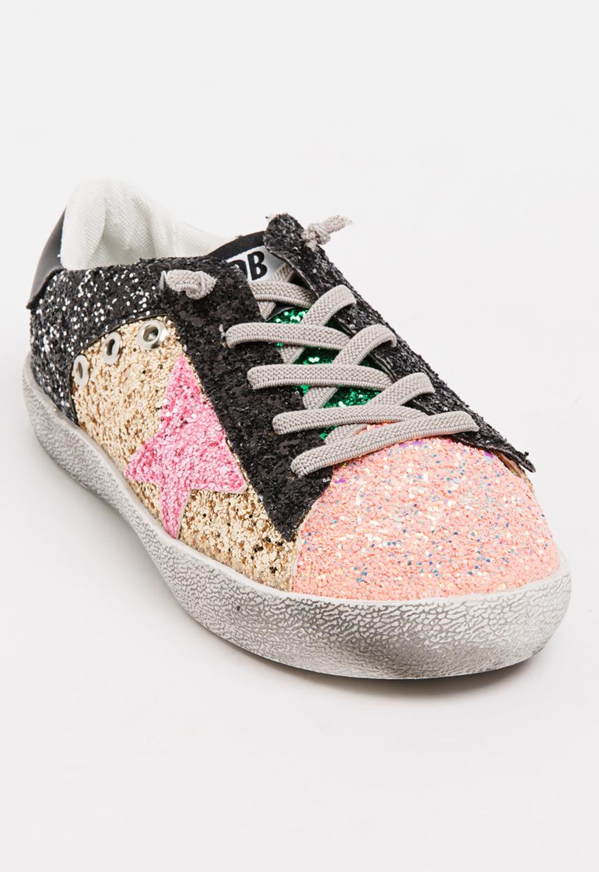 Pop Candy - Glitter Colour Block Sneaker Multi-colour